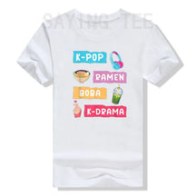 K-Pop Moda para Fãs de K-Drama Coreano & KPop T-Shirt Presente Meninas Moda Coreia do Sul Roupas Life Style Gráfico Tee Casual Top