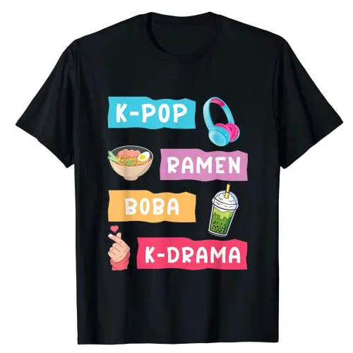 K-Pop Moda para Fãs de K-Drama Coreano & KPop T-Shirt Presente Meninas Moda Coreia do Sul Roupas Life Style Gráfico Tee Casual Top